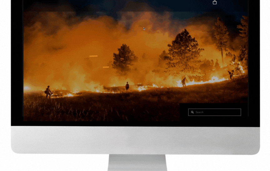 Animated preview of the redesigned Grassroots Wildland Firefighters website, showcasing smooth scrolling, bold firefighter imagery, clear navigation menus, and prominent calls to action for donations and legislative support.