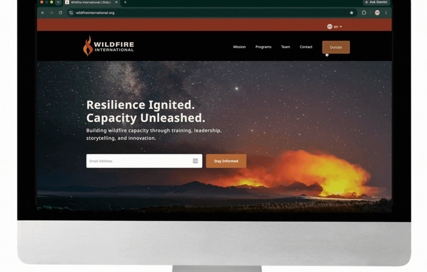 Wildfire International website