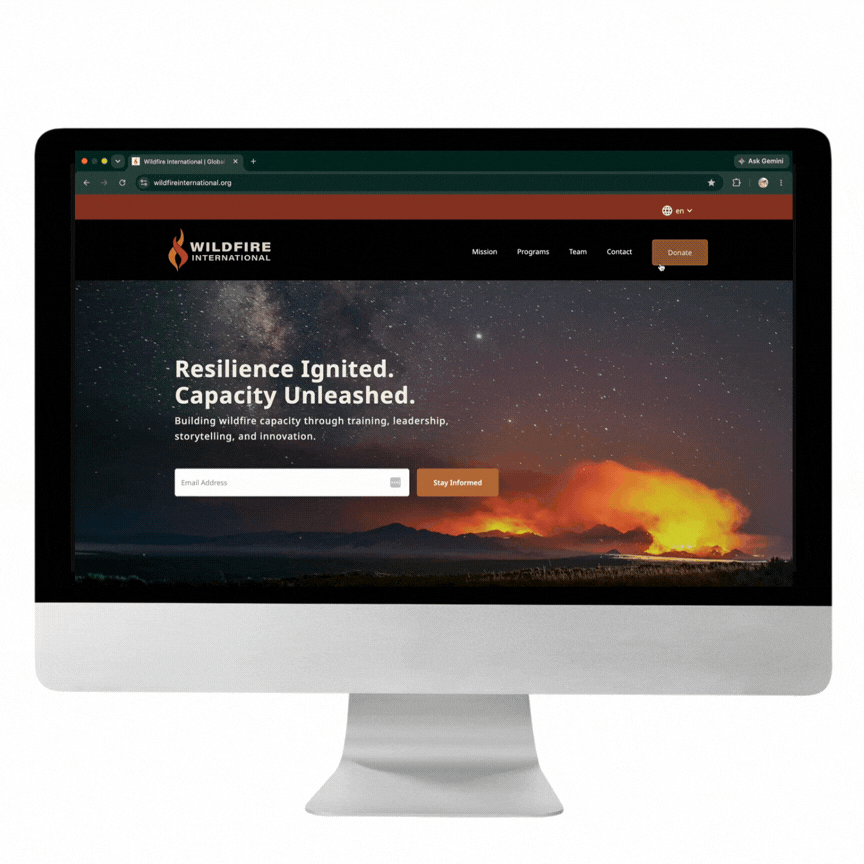 Wildfire International website